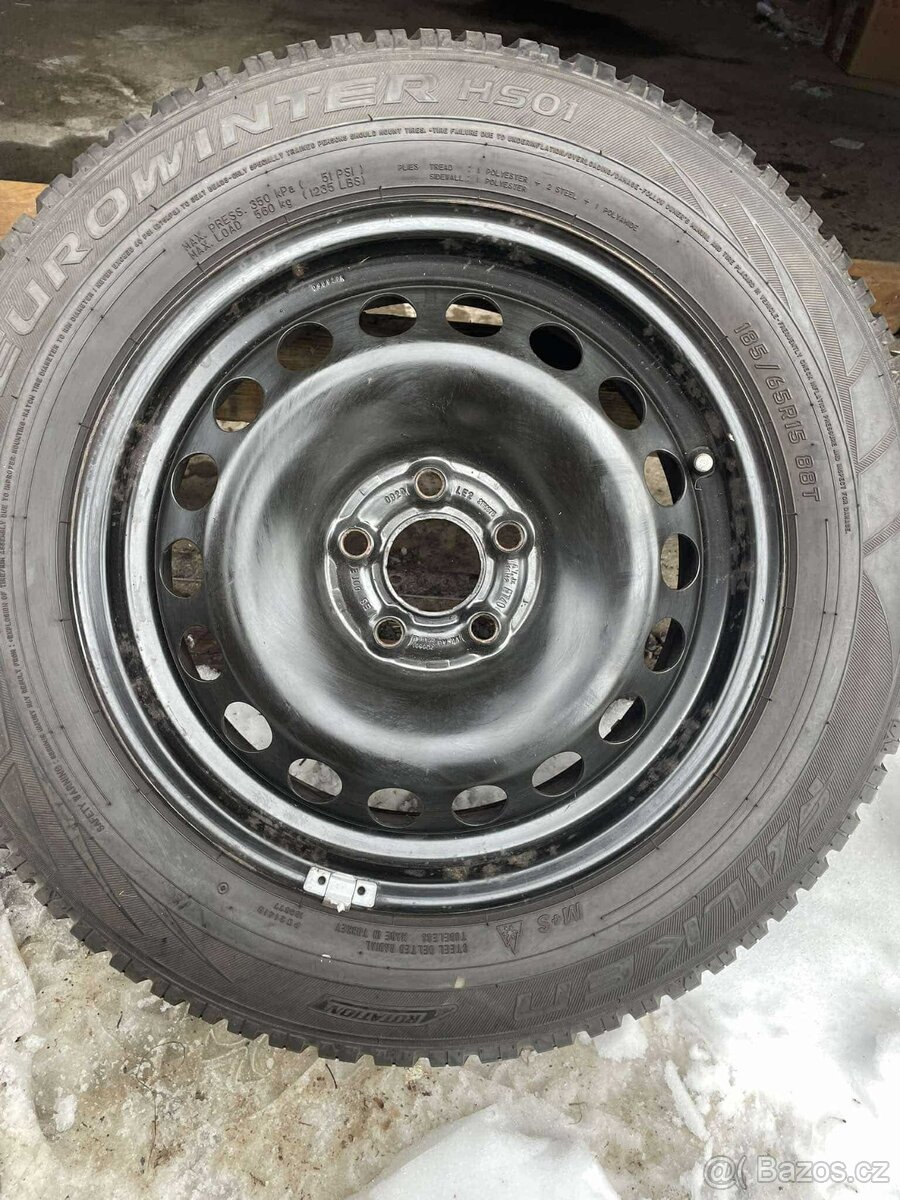 15" plechová kola – 5x100 R15 VW (ŠKODA, SEAT, AUDI)185/65