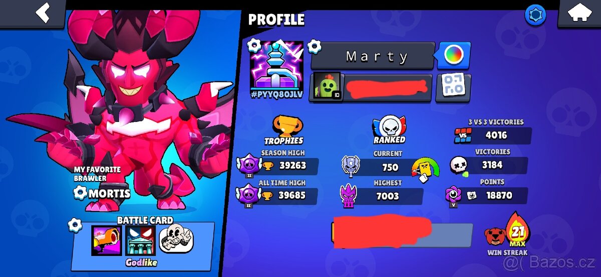 Prodávám Brawl stars účet