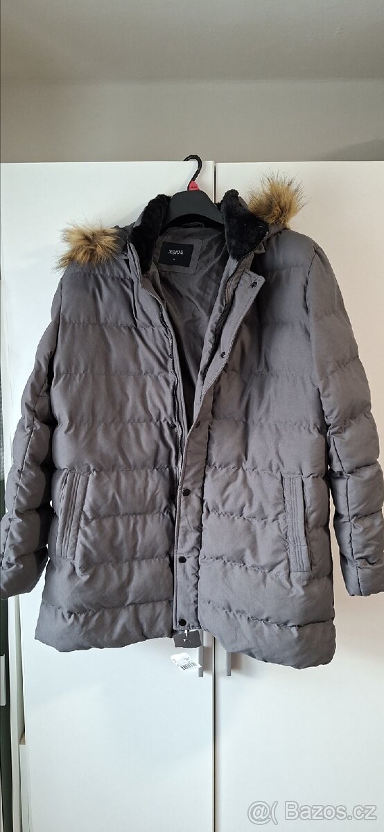 Pánská zimní delší teplá bunda velikost XL
