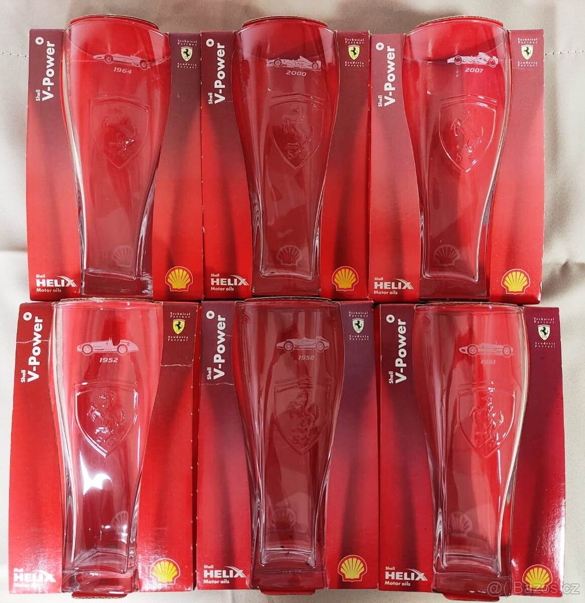 Sklenice Ferrari, limitovaná edice 6 ks