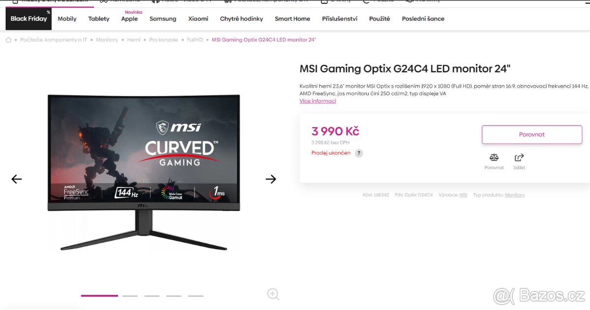 MSI Gaming Optix G24C4 LED monitor 24"
