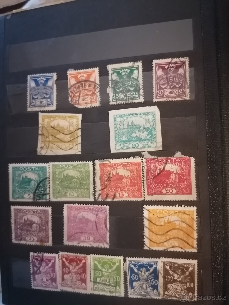 Staré známky poštovní a reklamni