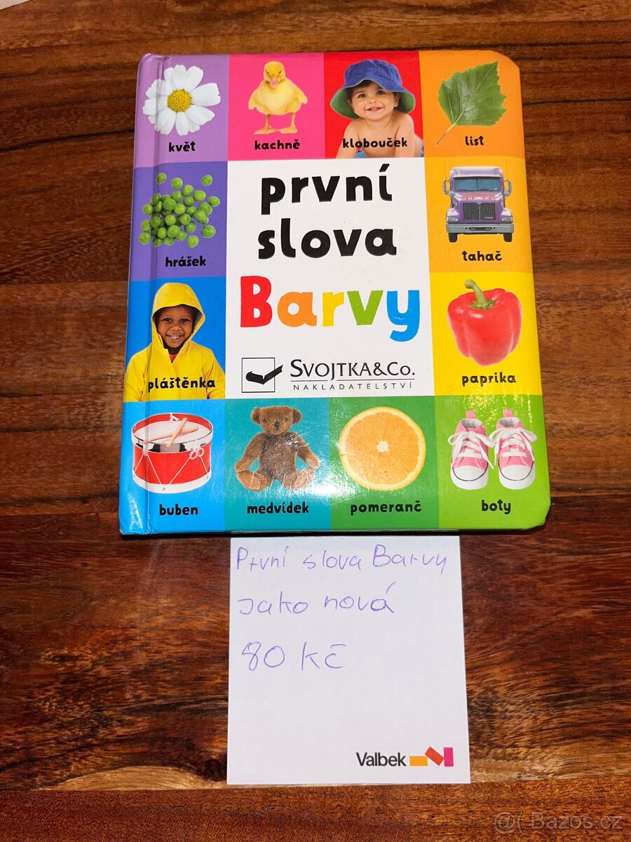 Krásná knížka První slova Barvy, moc hezký stav