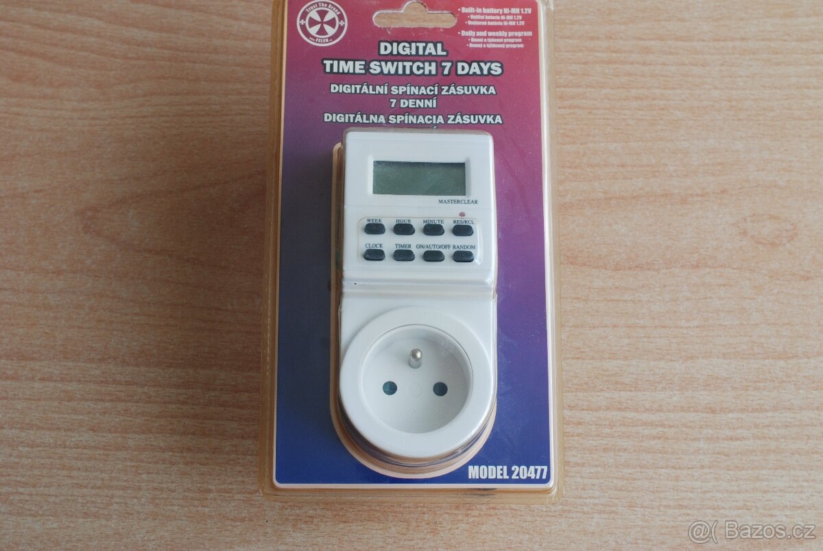 Spínací zásuvka 7 denní - model 20477
