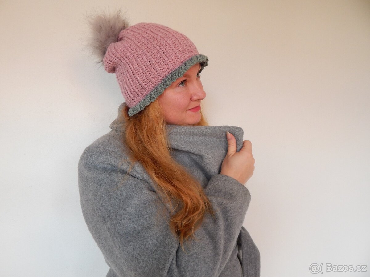 Dámská háčkovaná čepice č. 1 a 2+ 2 čepice PÁNSKÉ