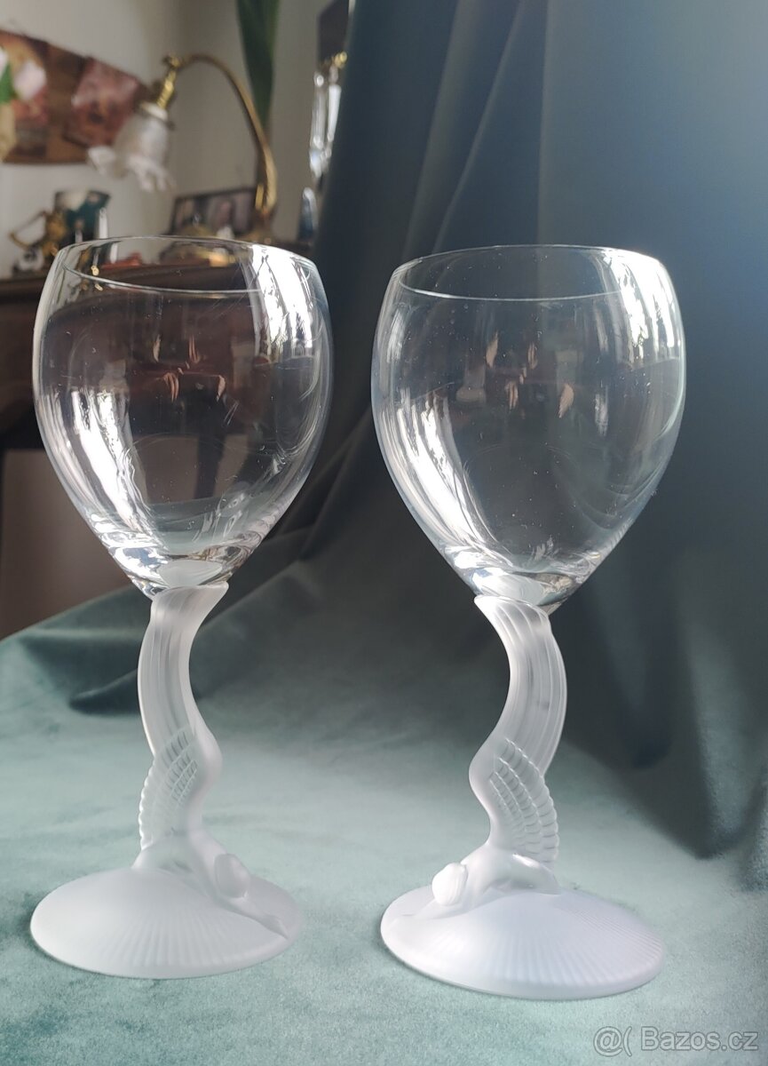 Luxusní párové skleničky na víno - ART DECO