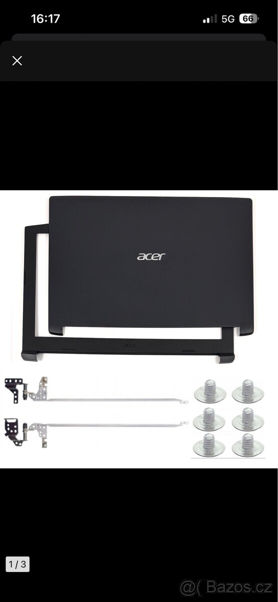 KLAPKA RÁMEČEK ZÁVĚSY PRO ACER ASPIRE