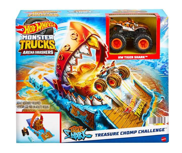 Hot Wheels Monster Trucks Závod o poklad TIGER SHARK