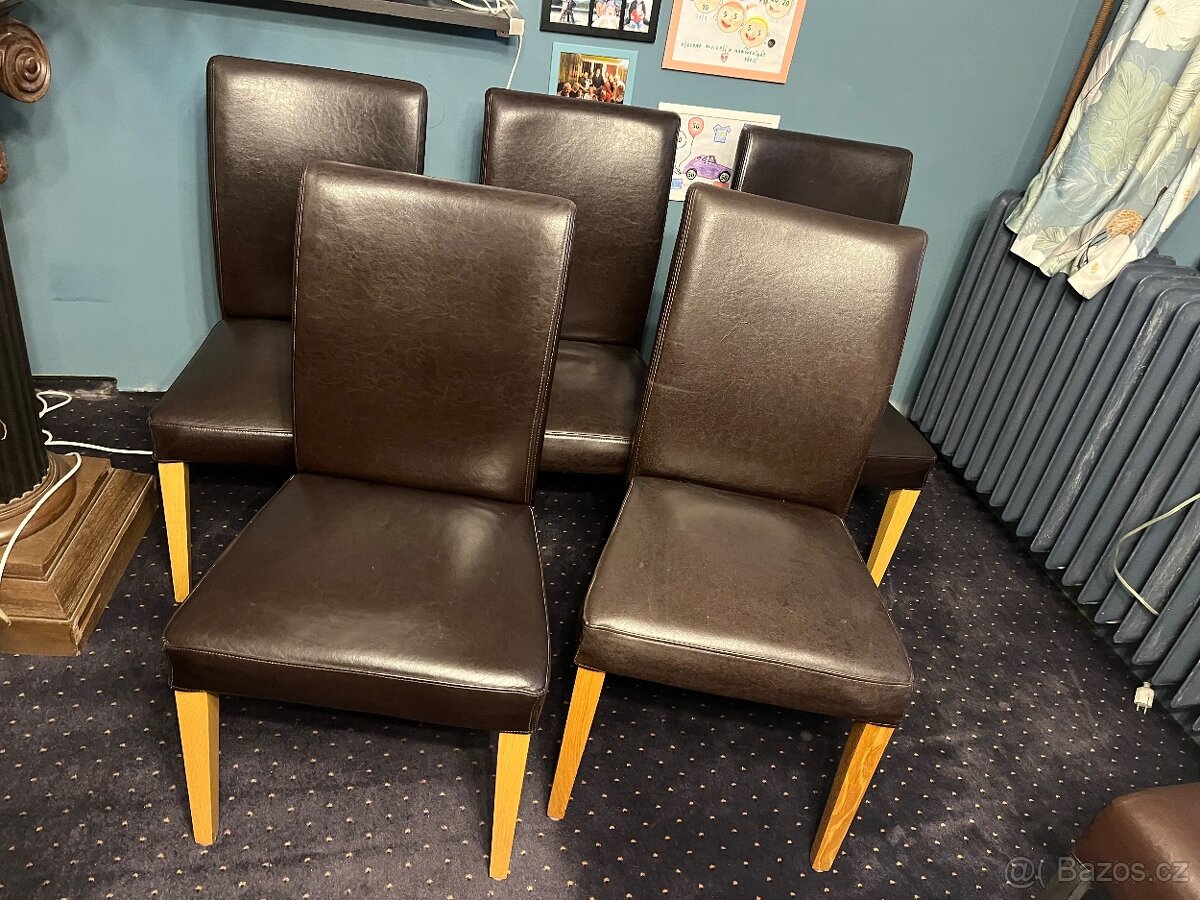Kožené židle Ikea Henriksdal