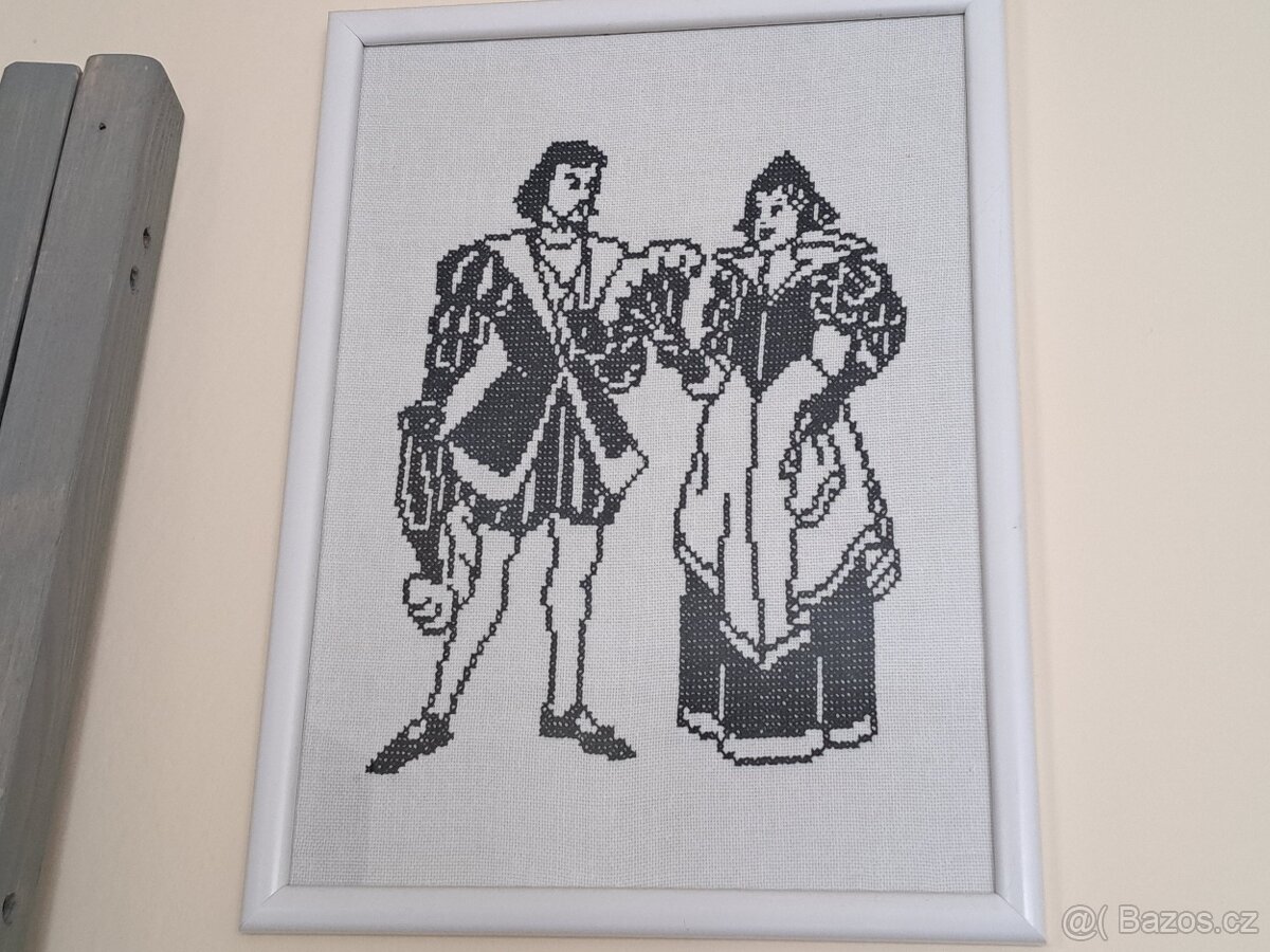Vyšívané zarámované obrázky