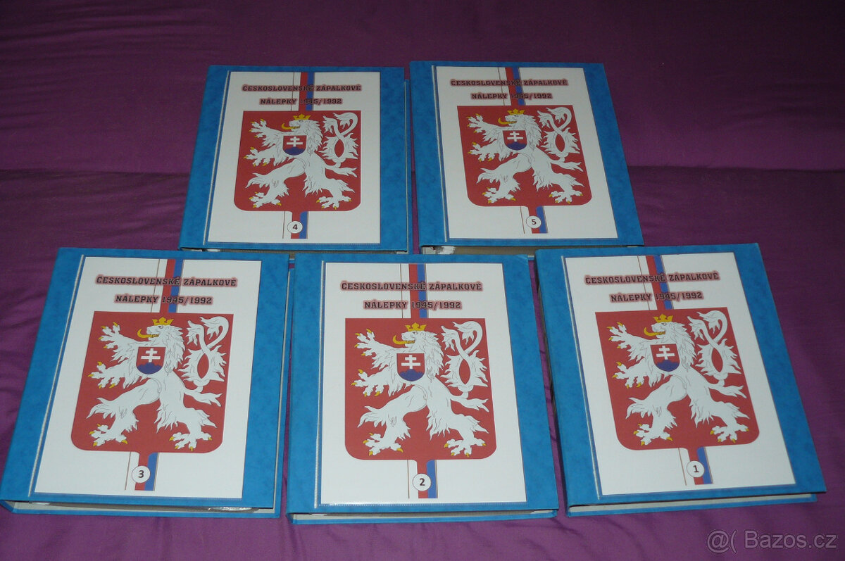 Kompletní Československé zápalkové nálepky domácí trh 45/92