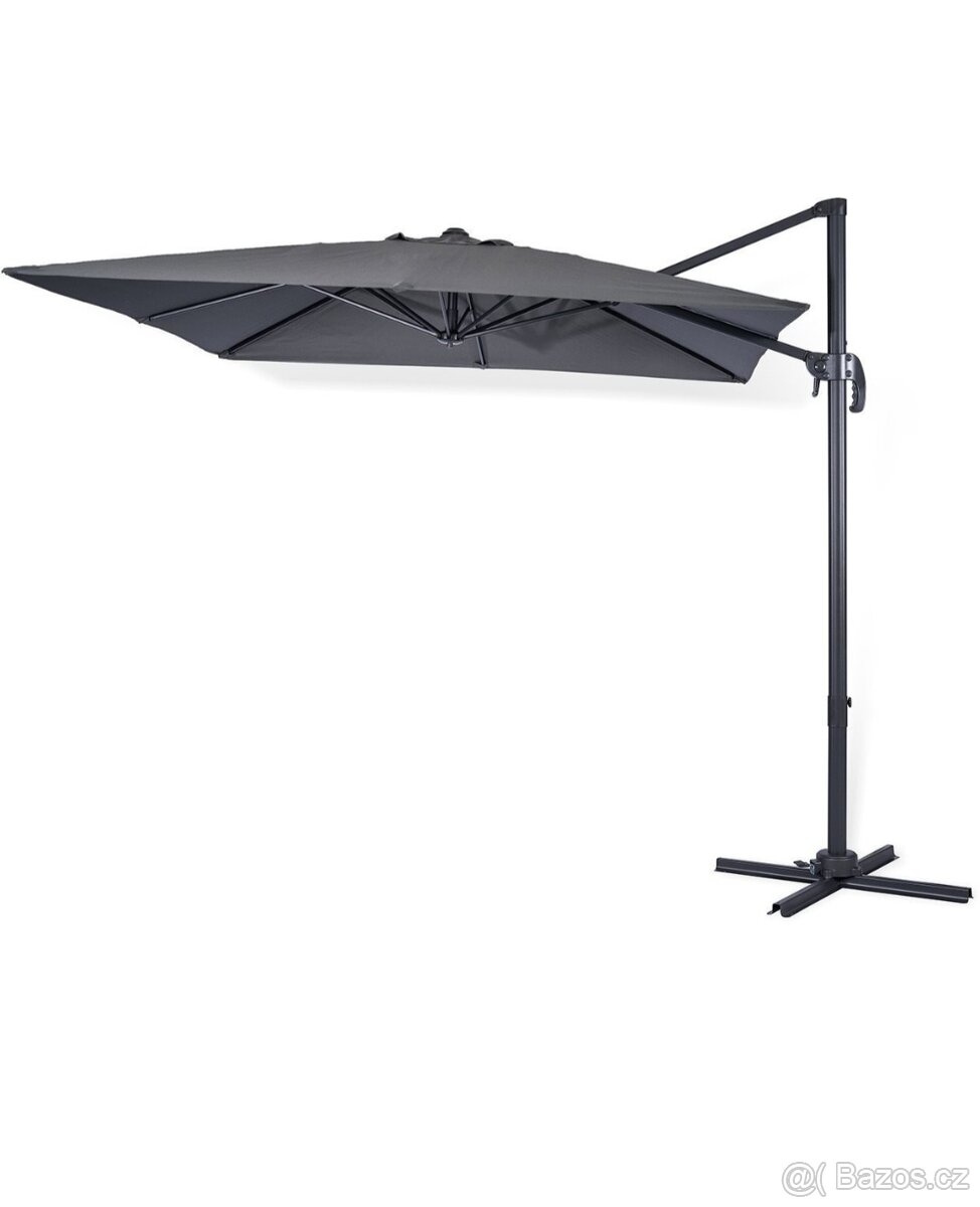 Zahradní slunečník šedý 250cm x 250cm nový