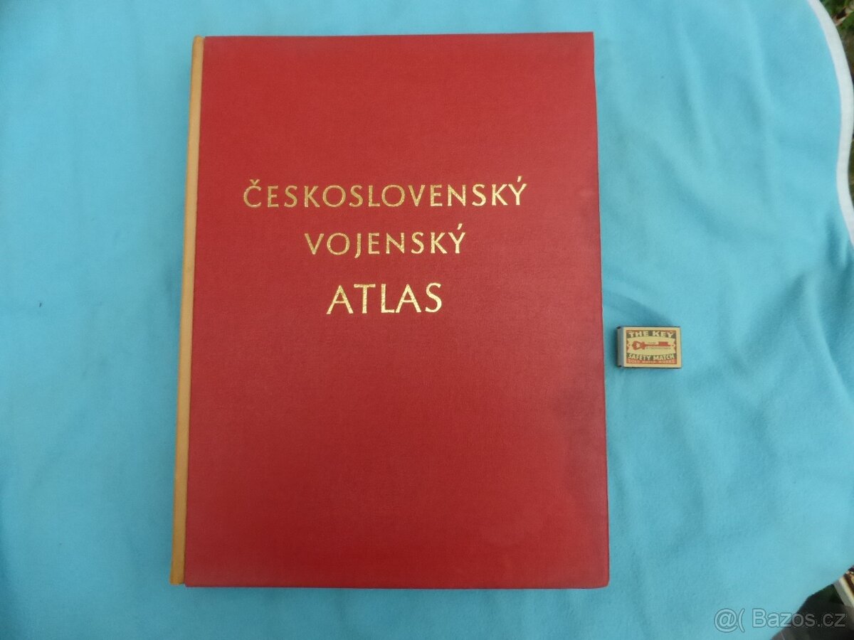 Československý vojenský atlas 1965 vazba v kůži