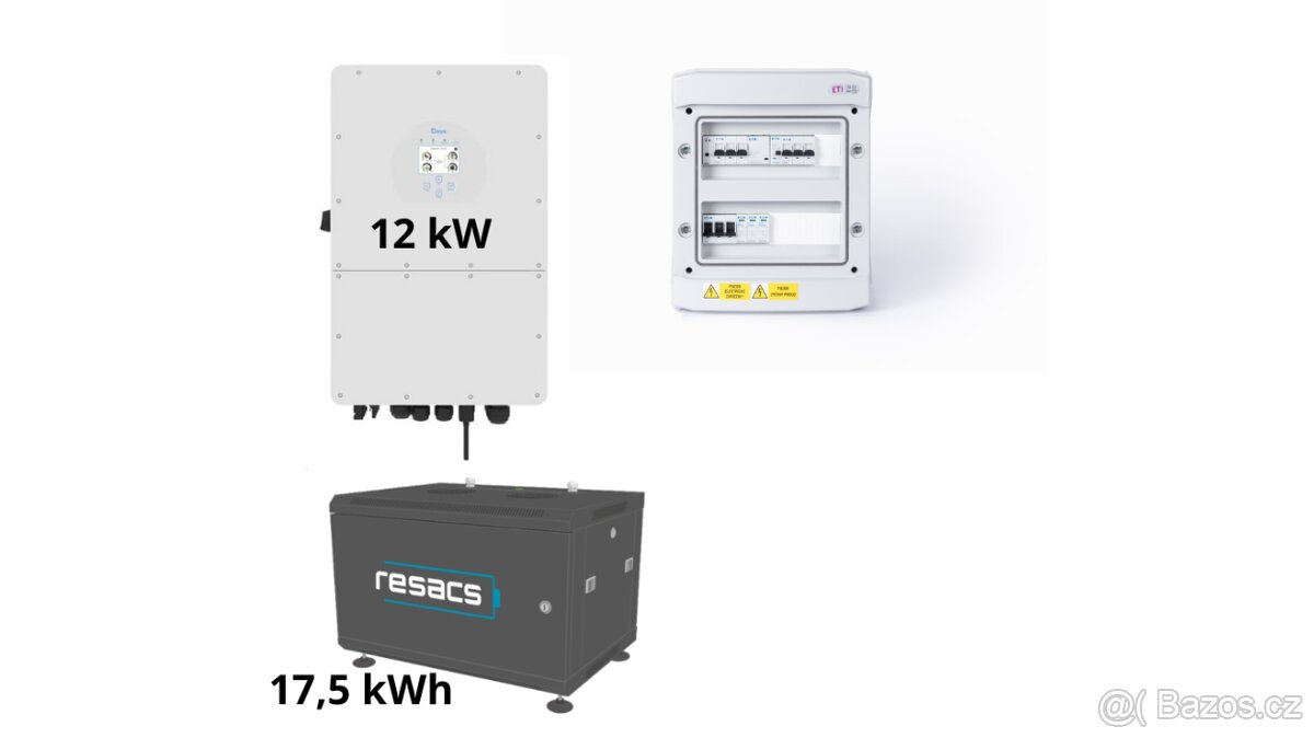 Sestava pro přechod na SPOT - střídač Deye + baterie Resacs
