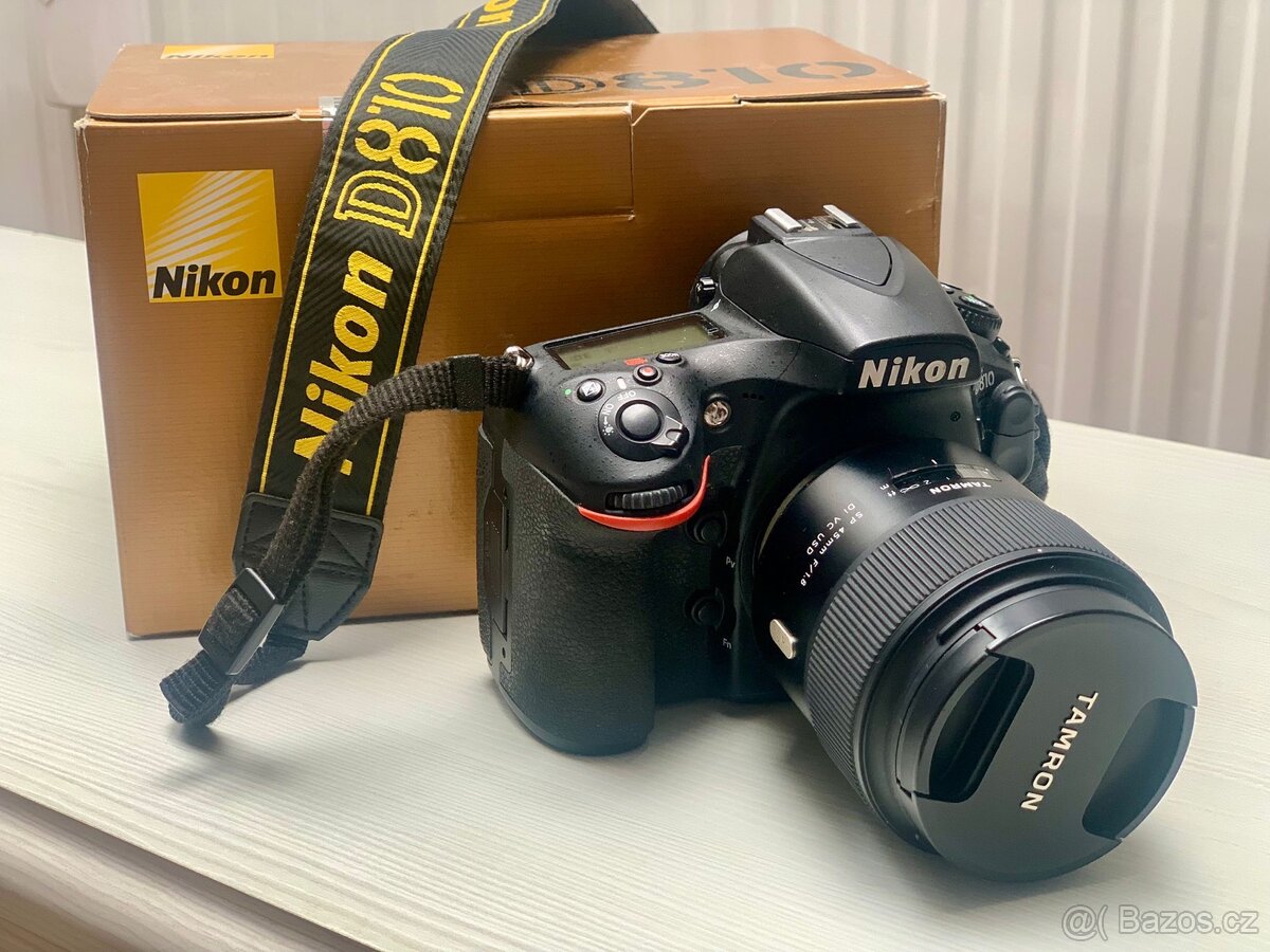 NIKON D810 - 29.926 závěrek, plus objektiv Tamron 45mm