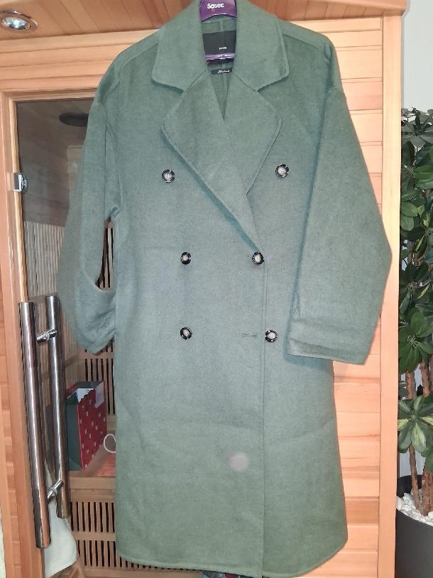 Dámský flaušový kabát OVERSIZED Mango