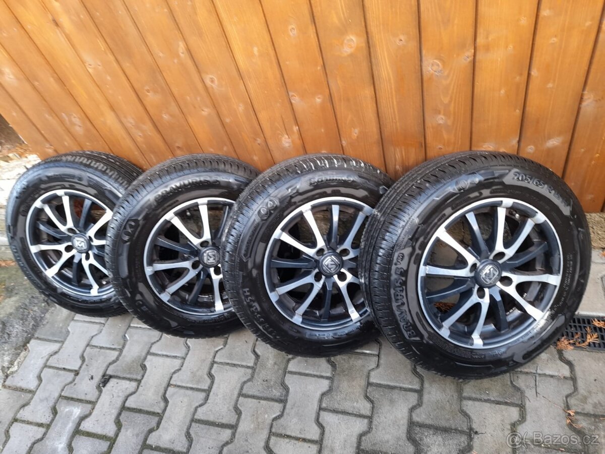 4x al kola 6,5Jx15 H2 + pneu letní 205/65 R15H