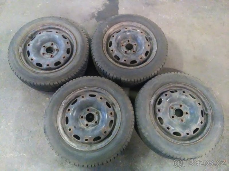 Plech.disky 5x100 + zimní pneu 185/60/14