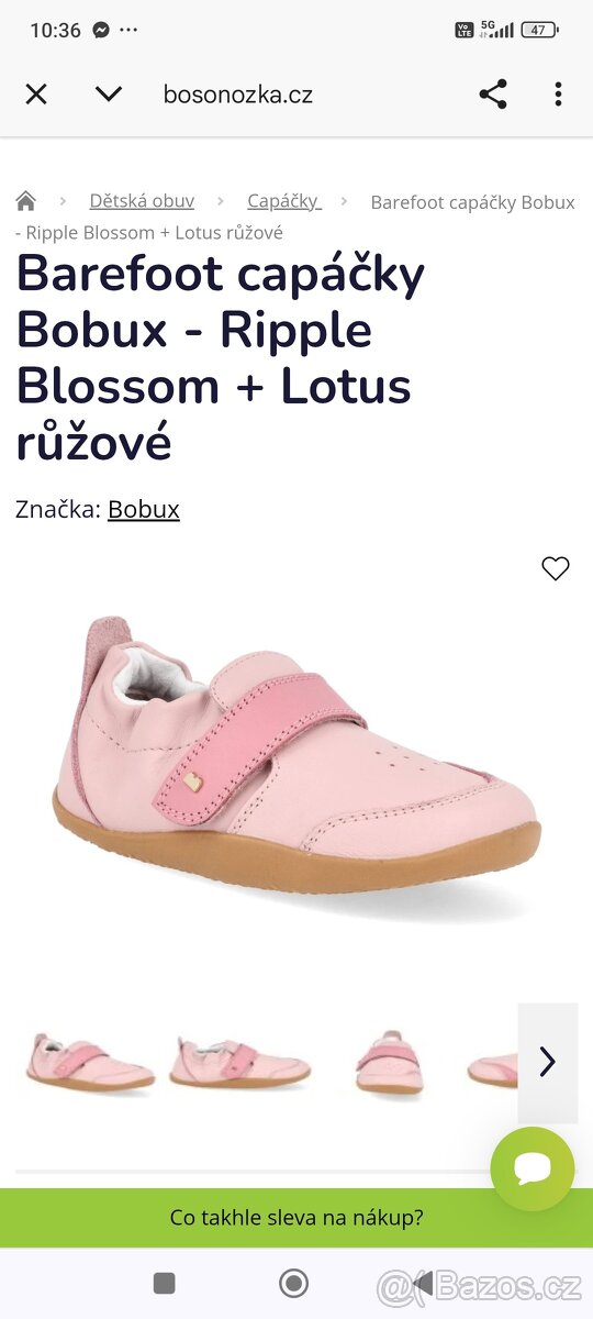 Barefoot capáčky Bobux - Ripple Blossom + Lotus růžové - prv