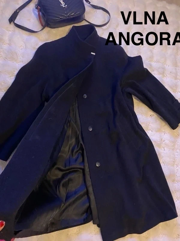 Kasmirovy vlneny kabat sngora cerny damsky 42