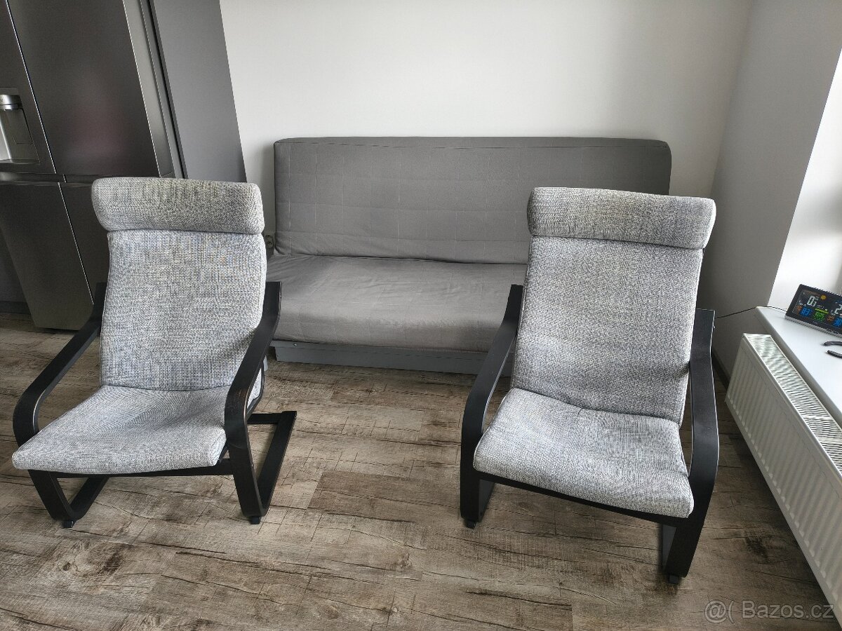 Rozkládací gauč + 2 křesla