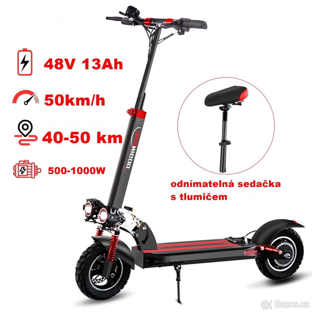 Elektrická, skládací koloběžka 48V / 500-1000W