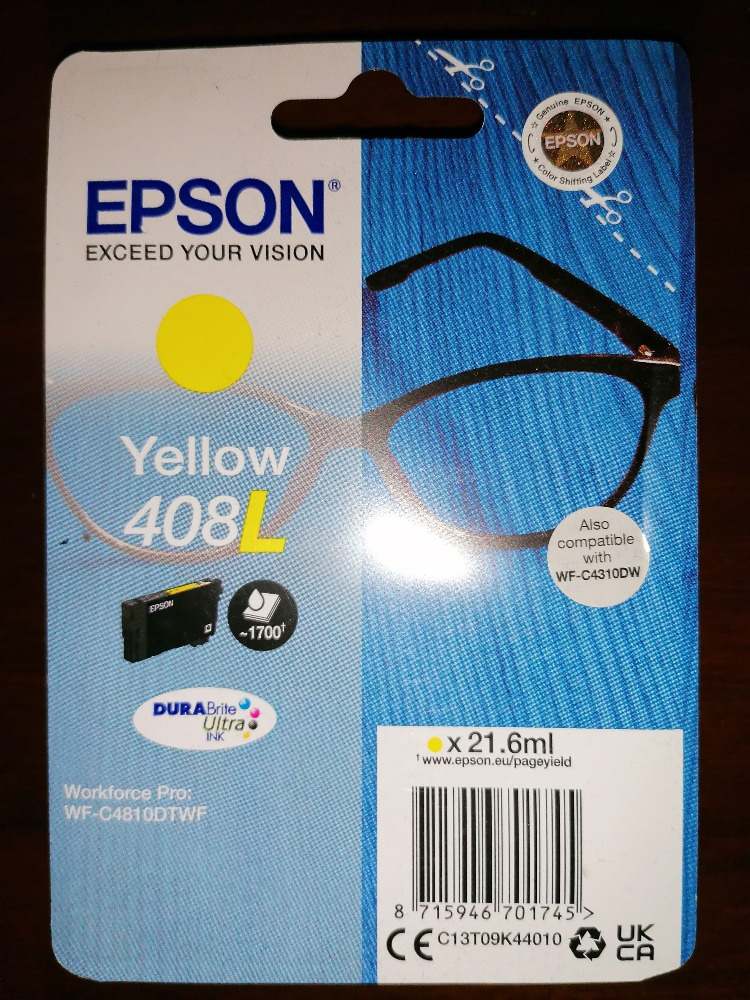 EPSON inkoust 408L Yellow (21.6ml)