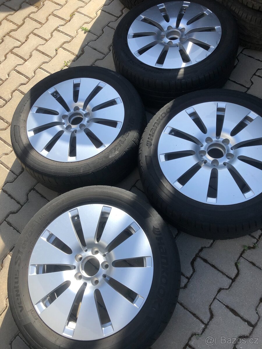 Mercedes 17" originál disky + letní pneu R17 + čidla