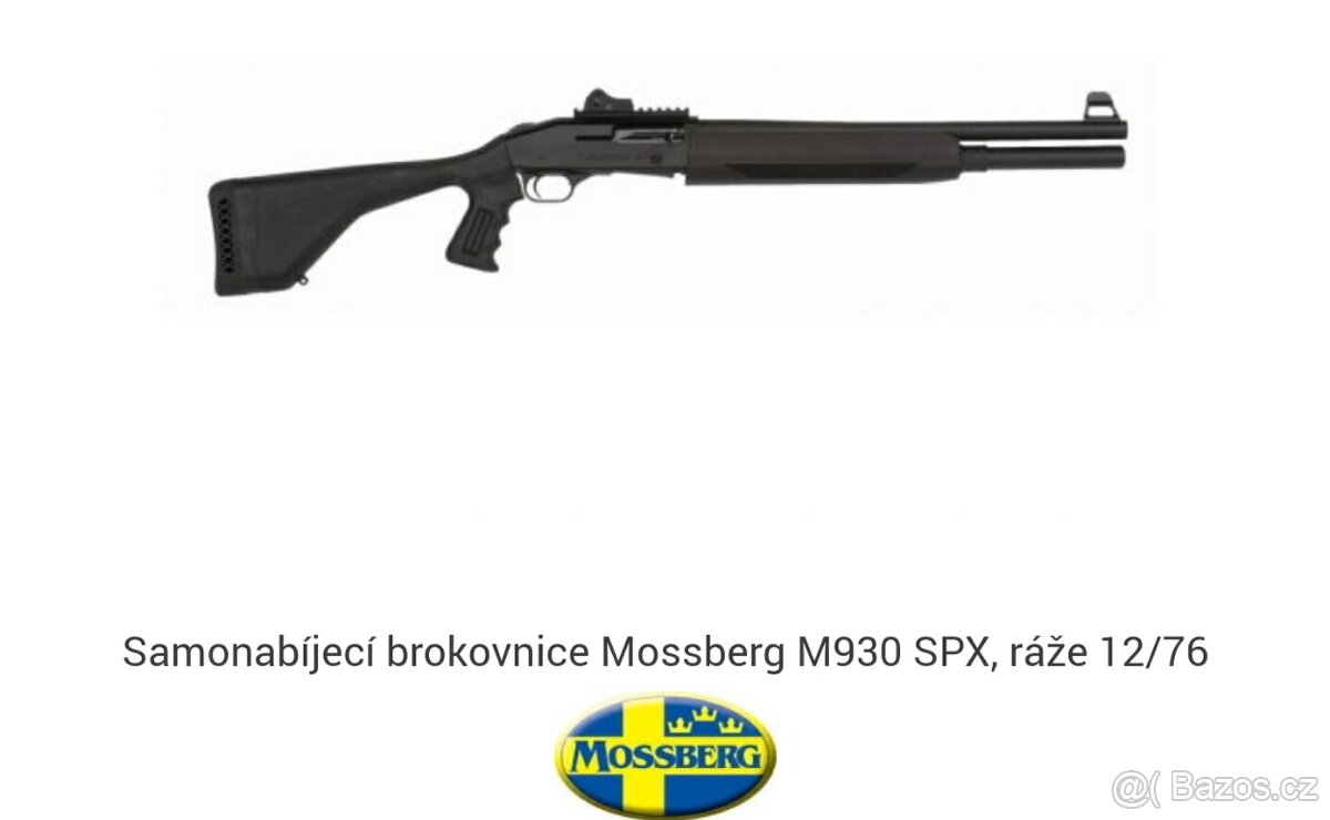 Prodám samonabíjecí brokovnici Mossberg 930 SPX