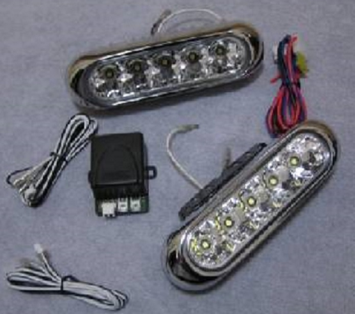 Světla pro denní svícení DRL-2x5 LED.12/24V.