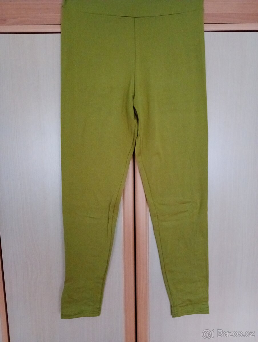 Nové khaki legíny XL