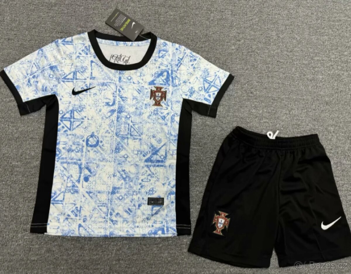 Fotbalový dres s kraťasy Portugalska dětský