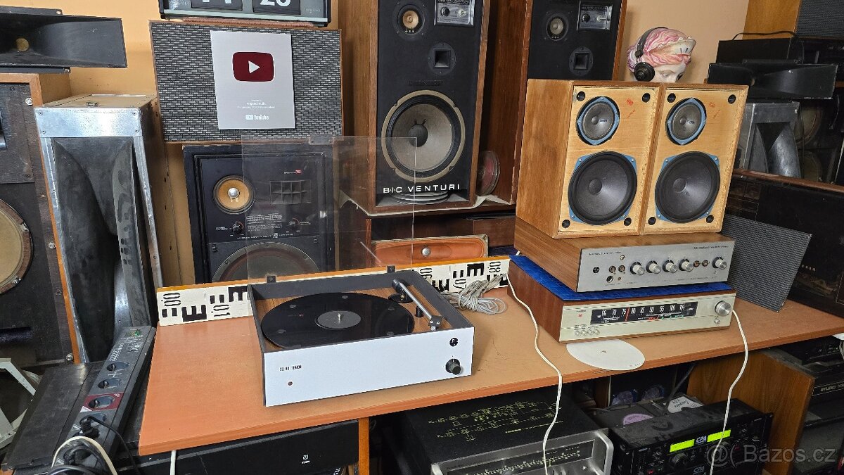 Gramofon SG 80 JUNIOR, zesilovač TRANSIWATT, tuner TESLA