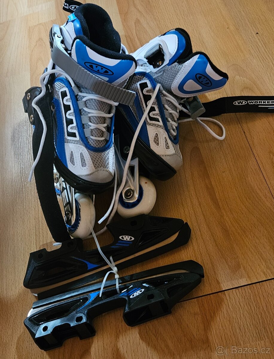 kolečkové brusle 2v1 vel 29-32