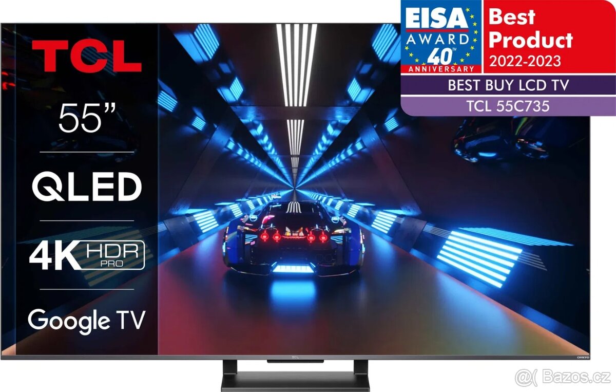 Televize 55" TCL 55C735 4K Ultra HD, 144 Hz, Local Dimming