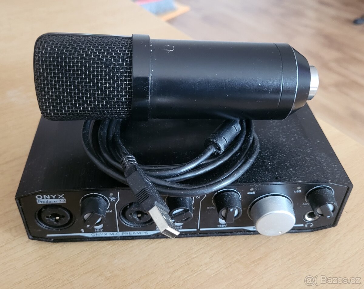 Zvukova Karta a Mikrofon Onyx Producer 2-2 a Studio Mikrofon