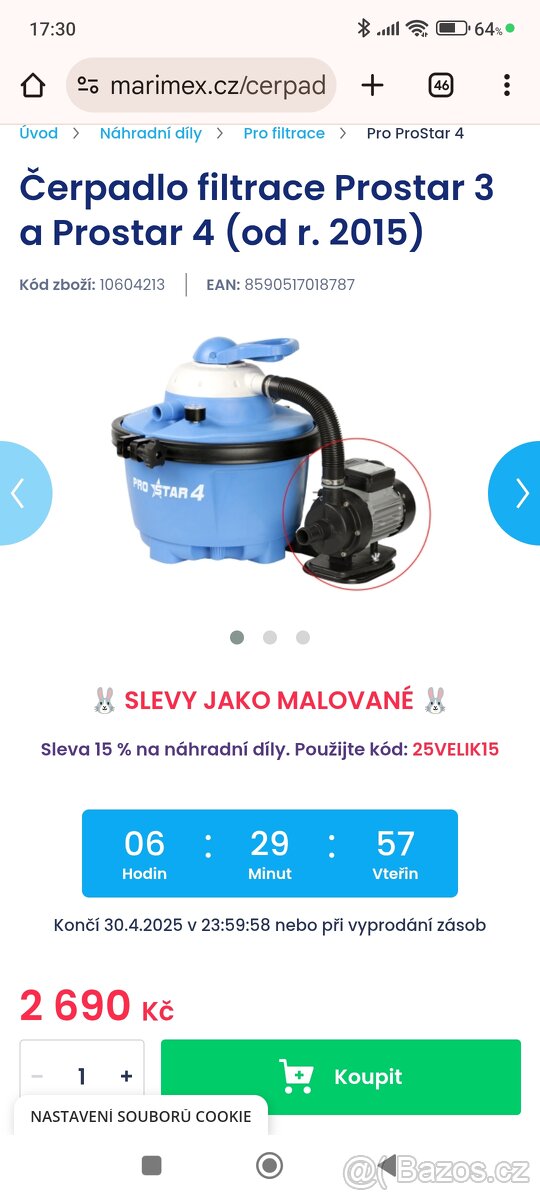Prodám čerpadlo k bazénu