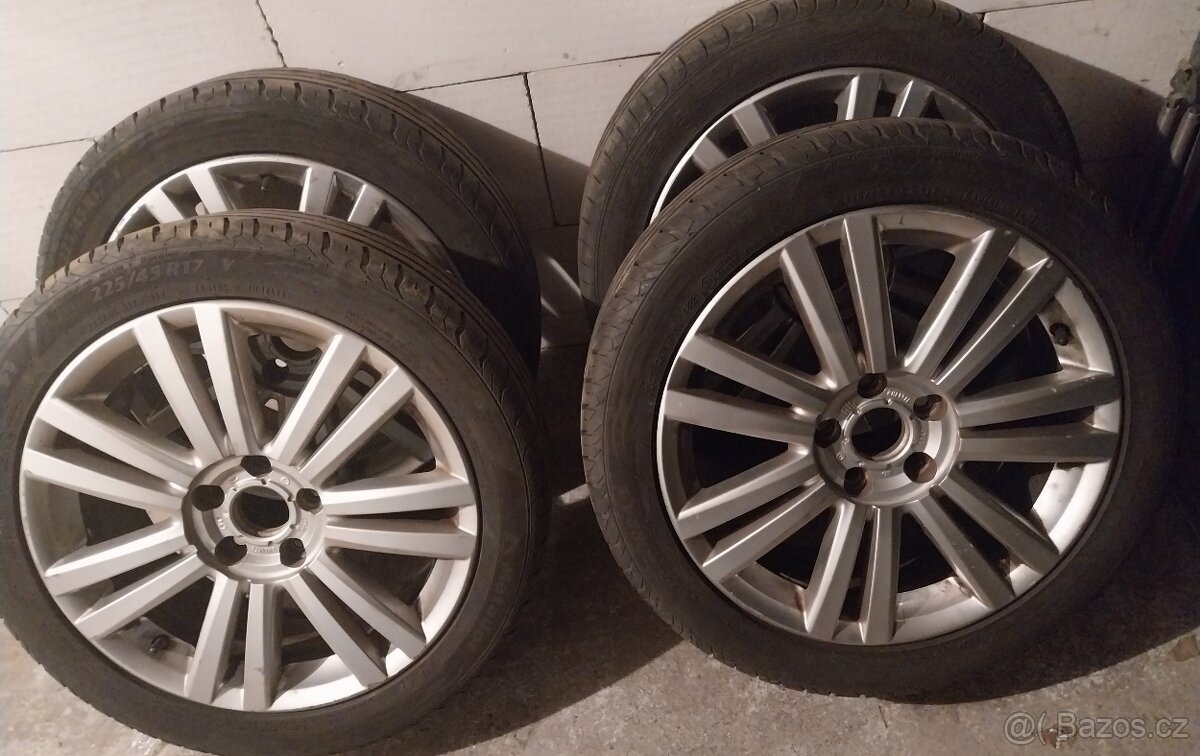ALU kola 5×112 ET47 s pneu 225/45/17