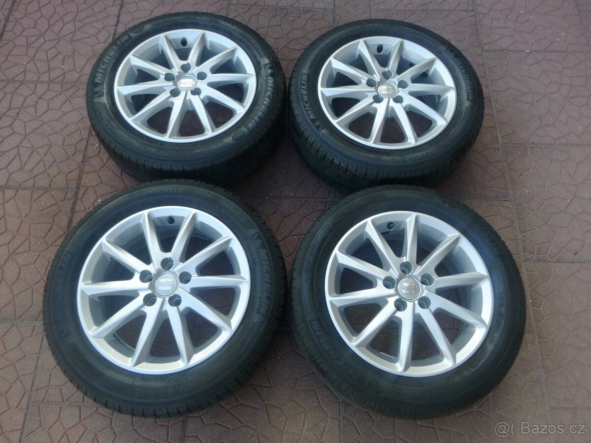 Letní sada alu disky kola originál Seat 5x100 6Jx15 ET38