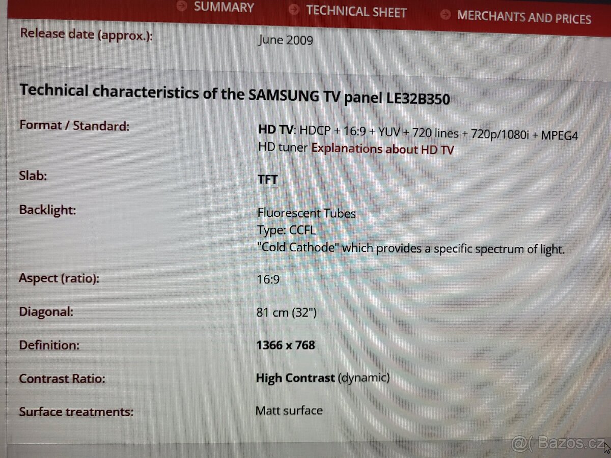 Samsung TV LE32B350