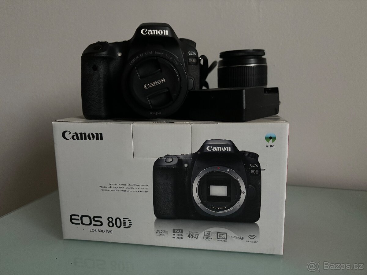 Canon EOS 80D (tělo) + 2 objektivy ZDARMA
