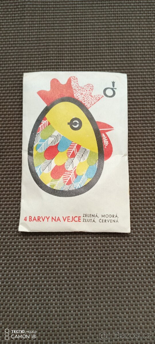 Retro originál balení velkonoč.balení /4ks barev r.1979
