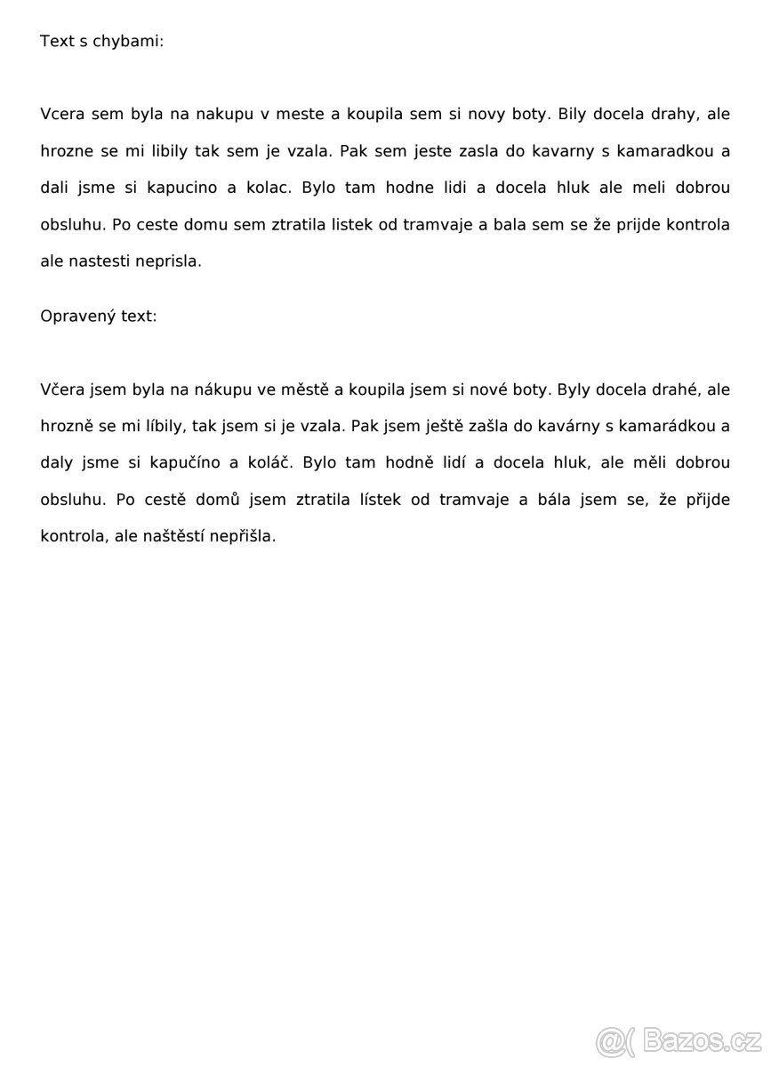 Korektůra a přepis českých textů