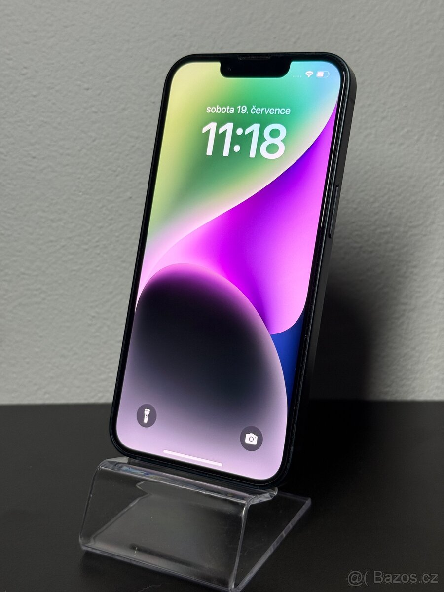 iPhone 14 128 GB Midnight - Baterie 100 %, Záruka