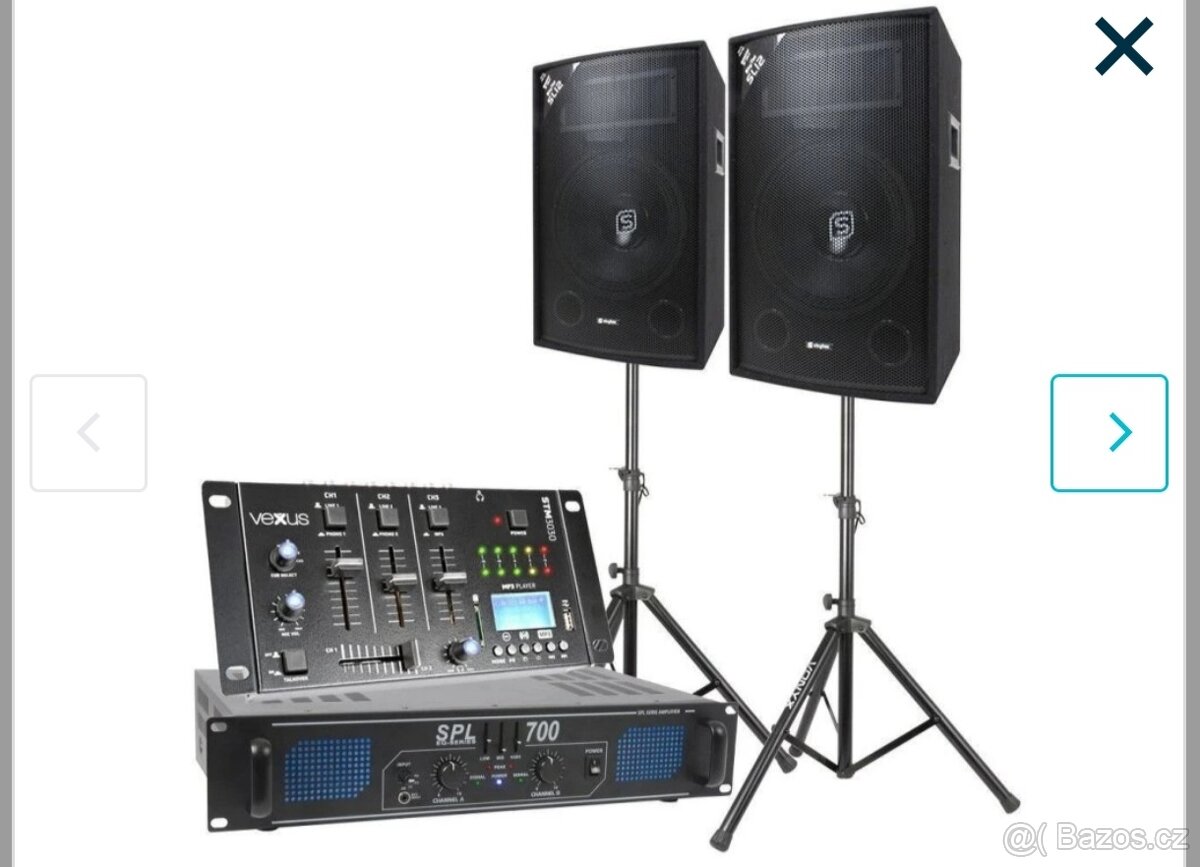 Set skutečně reprobedny zesilovač a mix