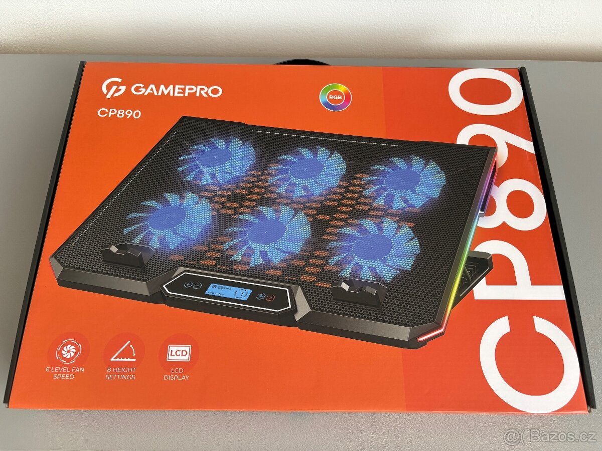 Chladicí podložka pod notebook GamePro CP890 s LED podsvícen