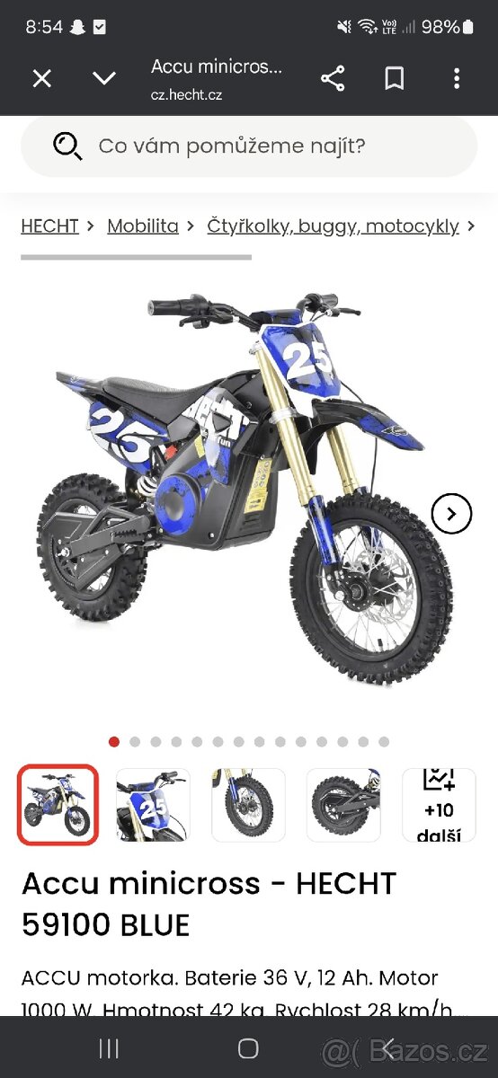 Elektrická motorka hecht