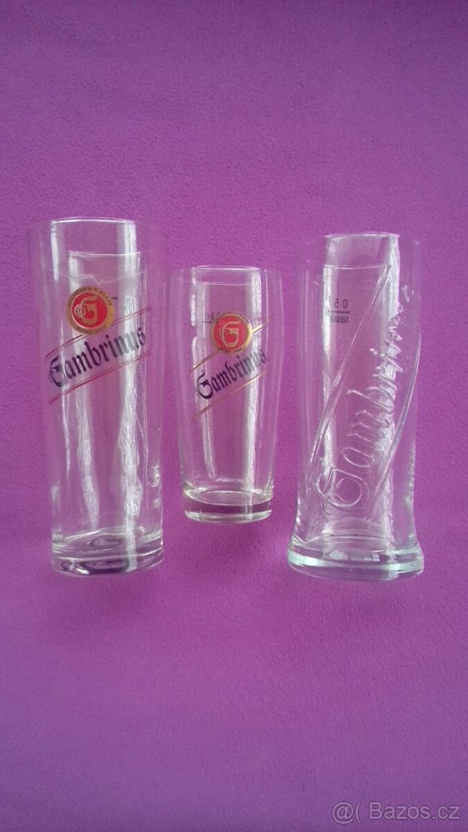 Gambrinus sklenice, bandaska..