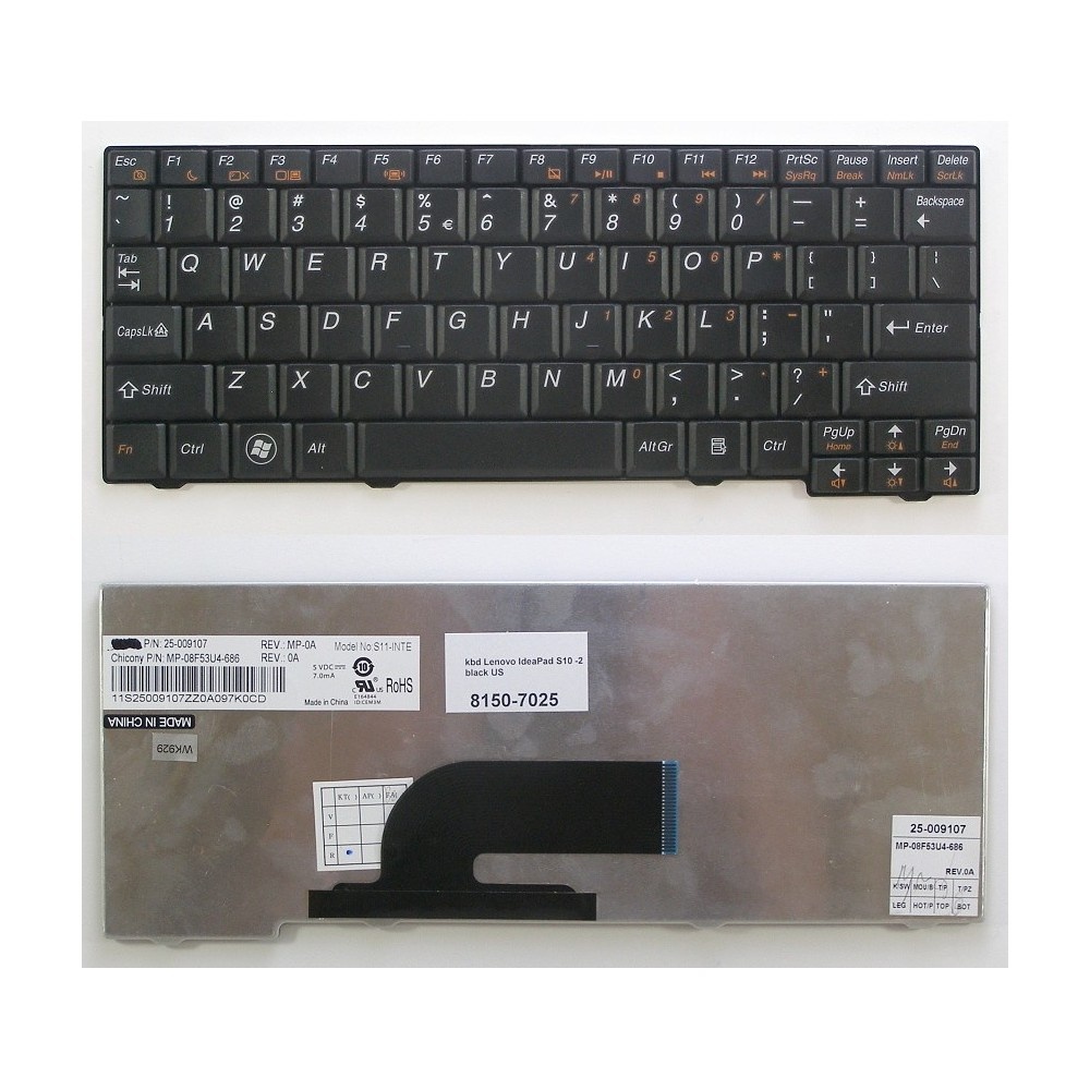 česká klávesnice Lenovo IdeaPad S10-2 S10-2C S10-3C S11 čern