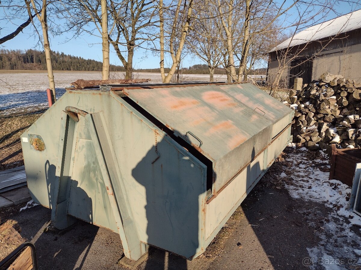 Hákový kontejner typu rakvička 6t, 9,5m3, nepoužitý